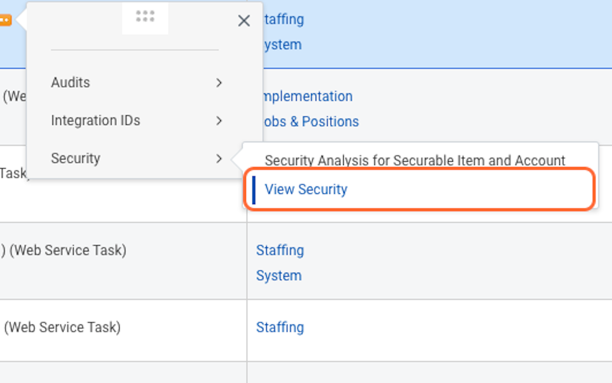 Hover over Security and click "View Security" 