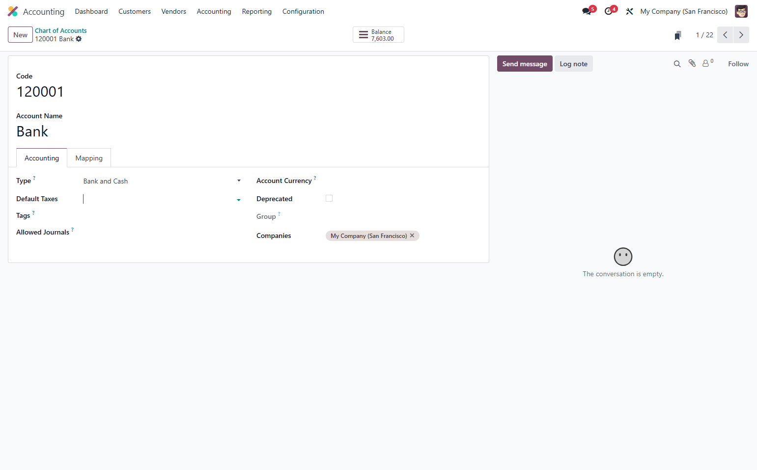 Here you can further edit the details of each account