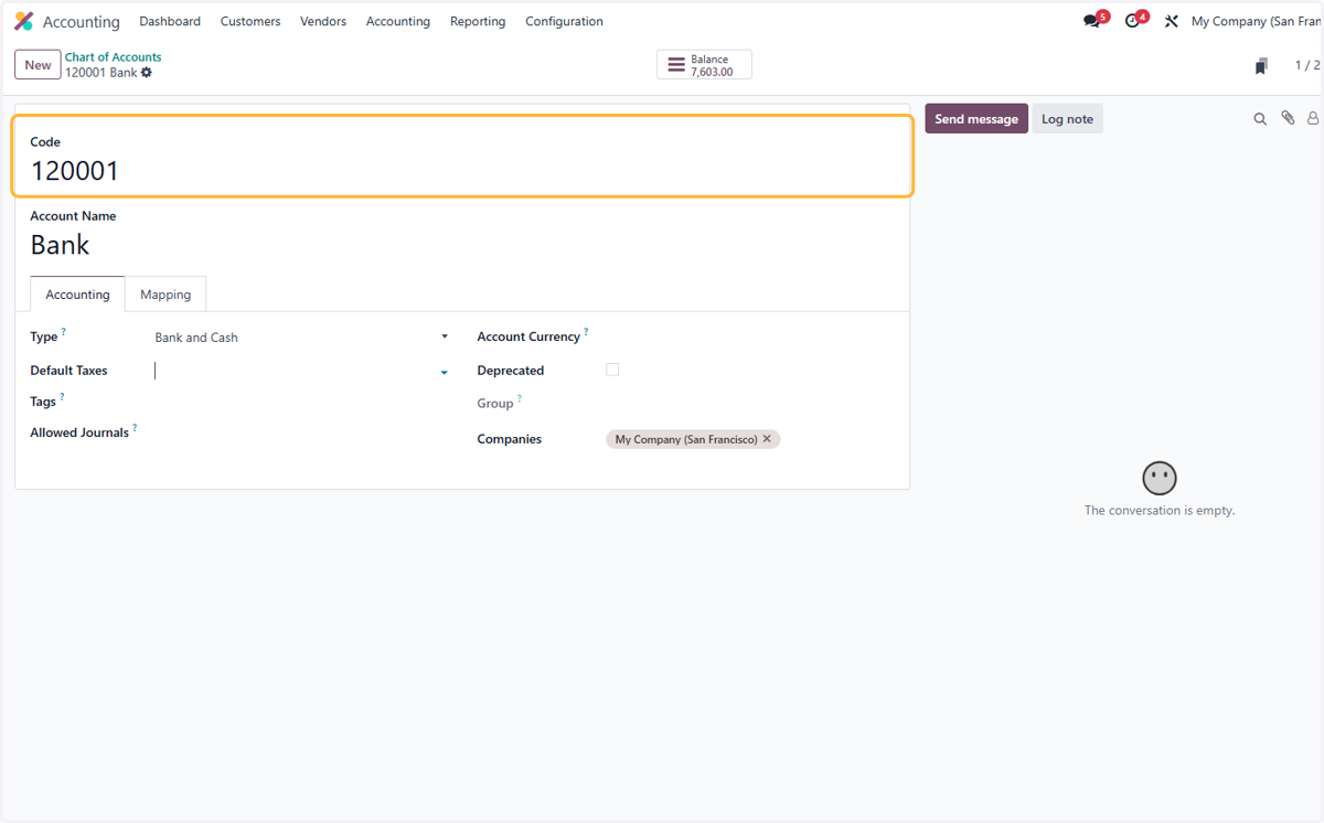 Here you can further edit the details of each account