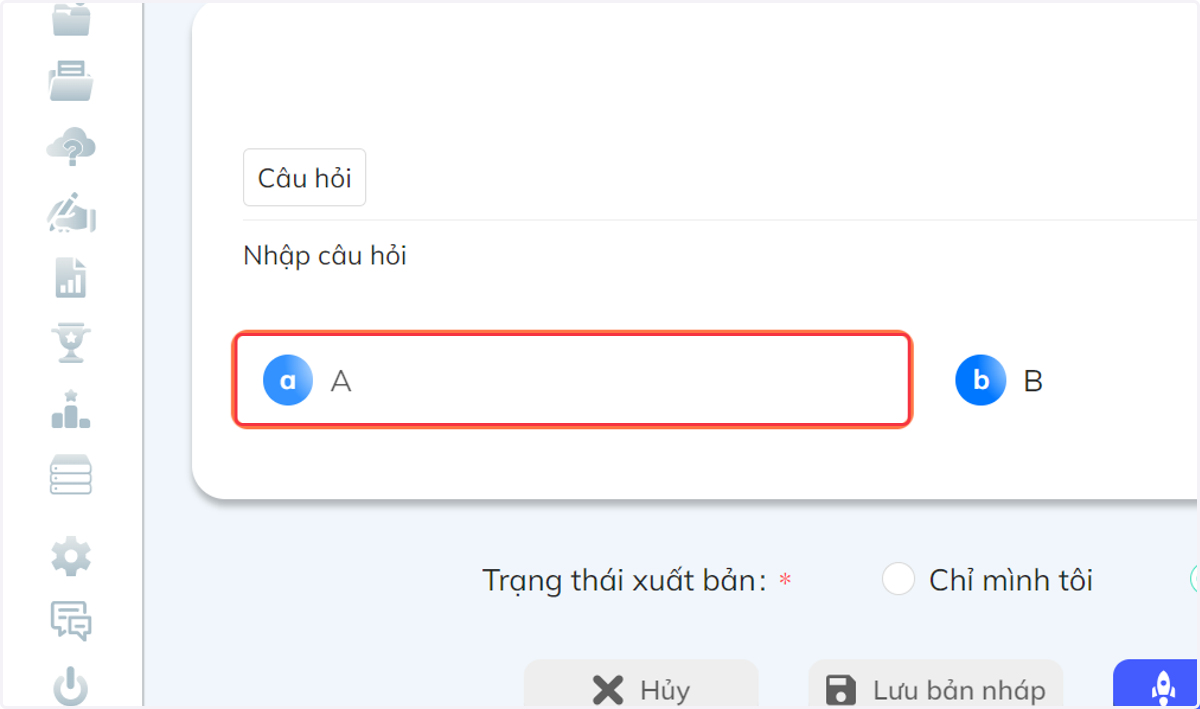 Chọn một đáp án cho rằng đúng