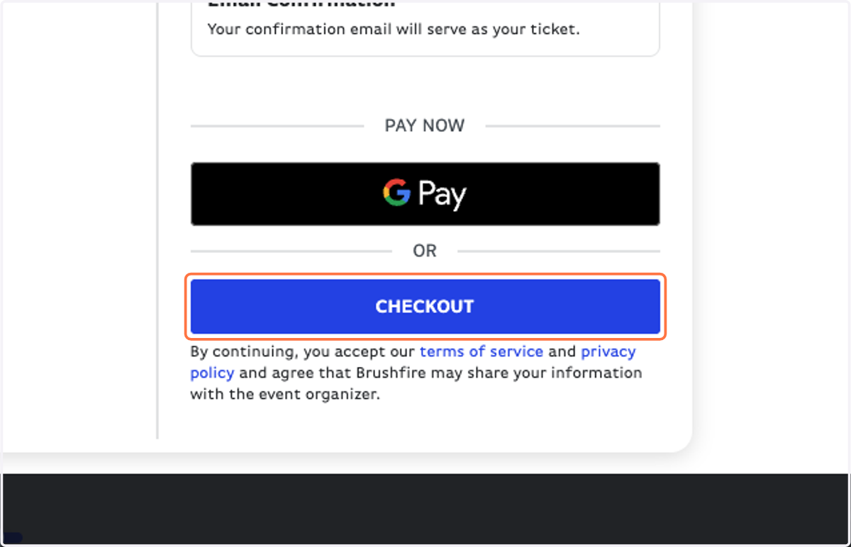 Verify registrants & click on CHECKOUT