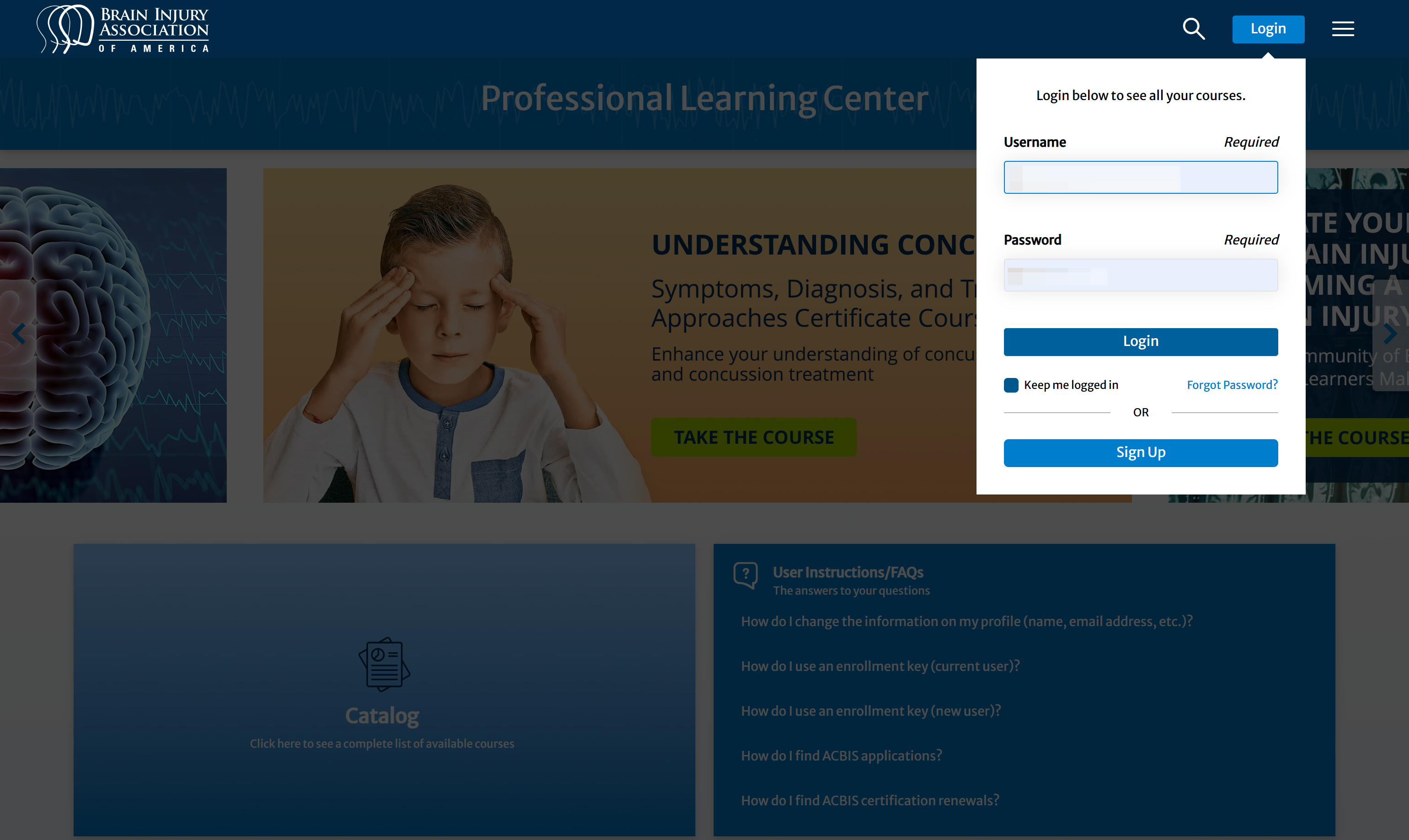 Enter Login Information