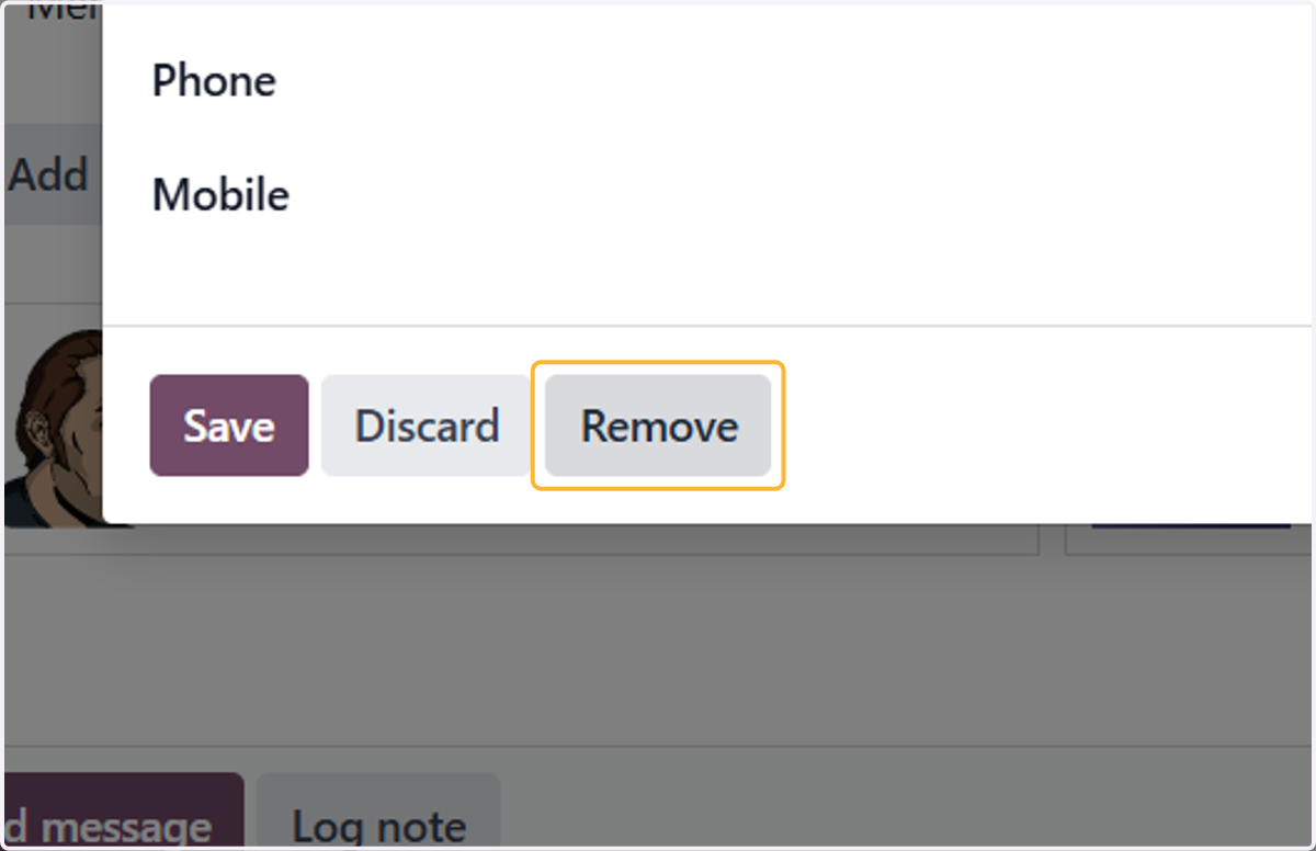 To remove, click on the member and then, click Remove