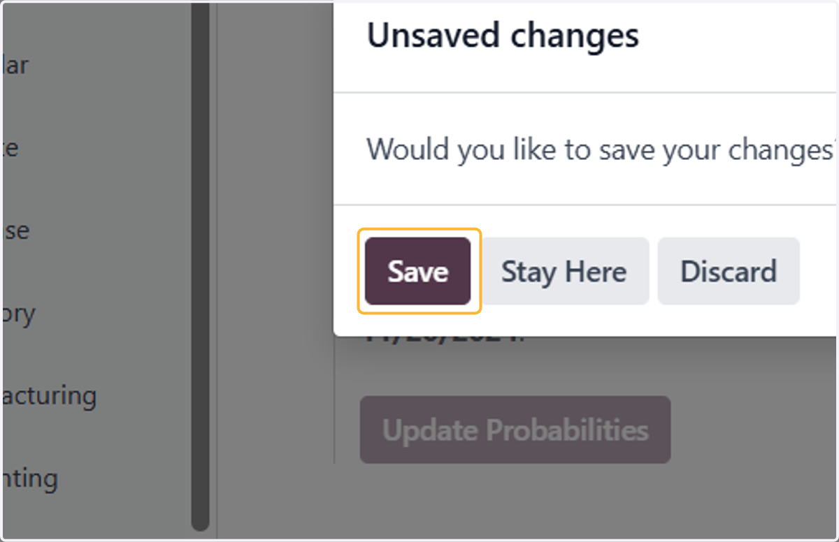 Click on Save