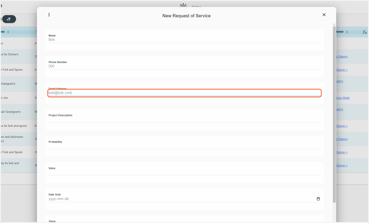Type an email adress
