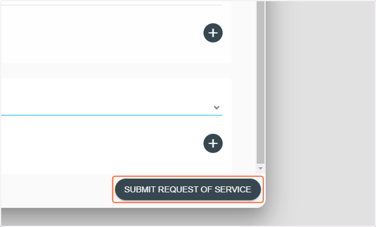 Click on SUBMIT REQUEST OF SERVICE
