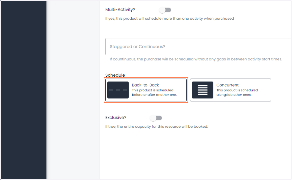 Click on Back-to-Back scheduling (Concurrent coming soon)