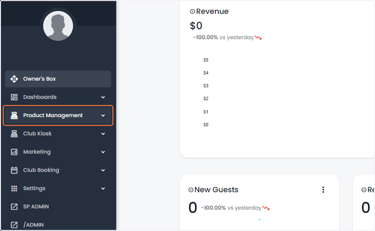 Click on Product Management