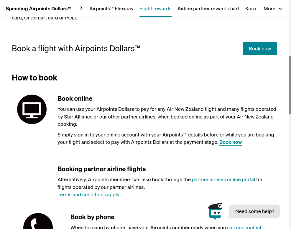 Click on partner airlines online portal