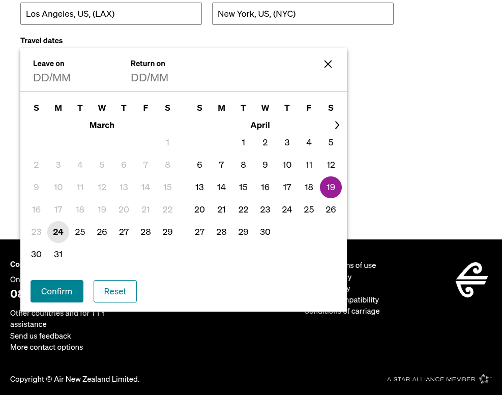 Click on Select dates…