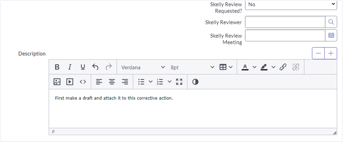 Add a link to your draft Google Doc in the Description box.