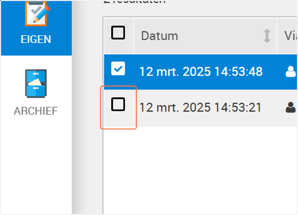 Vink aan welke antwoorden verwijderd moeten worden.
