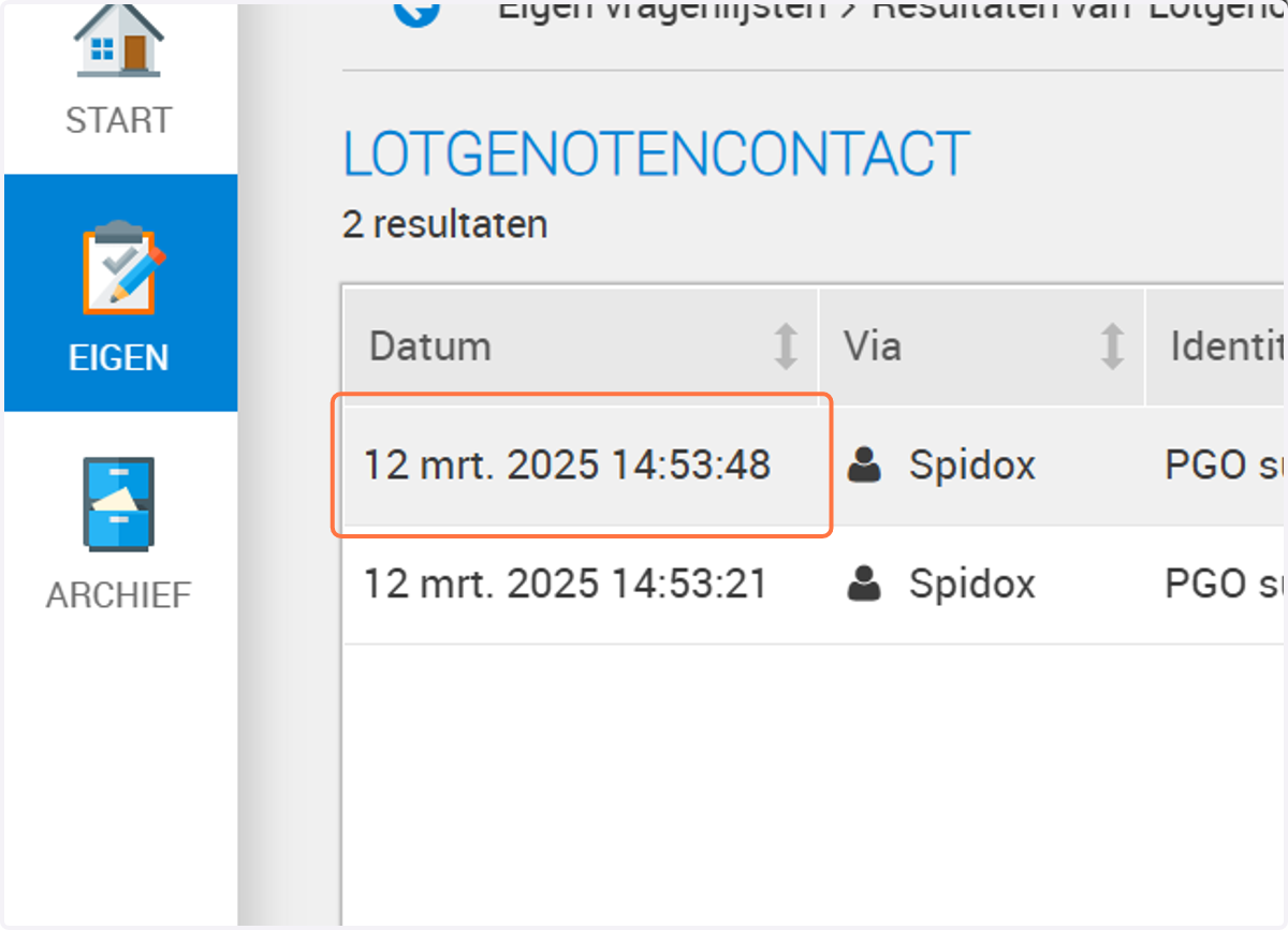 Zoals je nu ziet zijn er nog maar 2 antwoorden over.