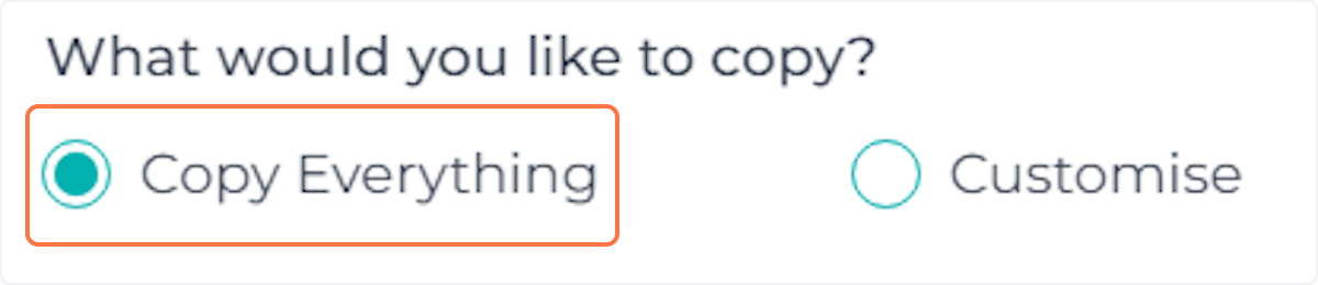 Select 'Copy Everything':