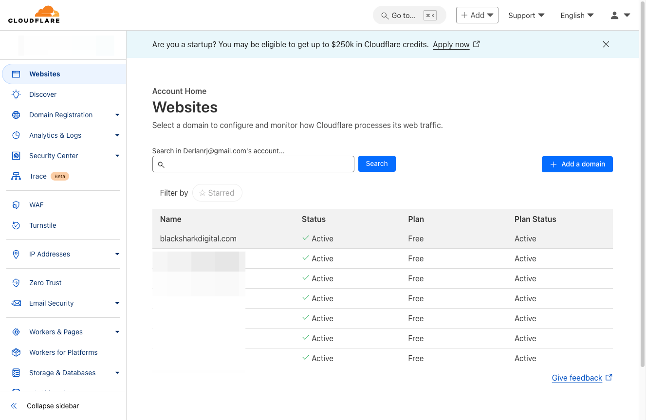 Select the Domain you configured in HideDomain to receive the subdomain.