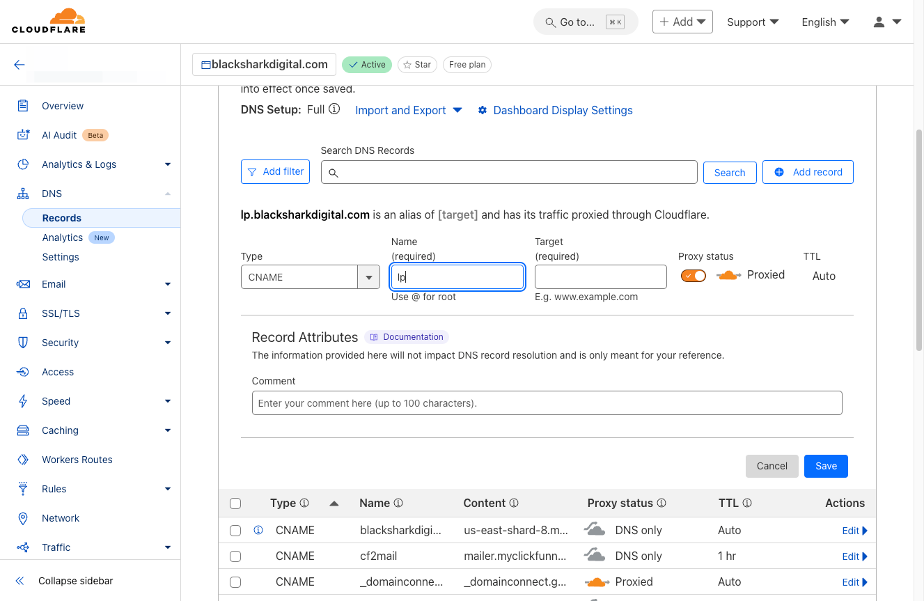 Enter the subdomain you configured in HideDomain.
