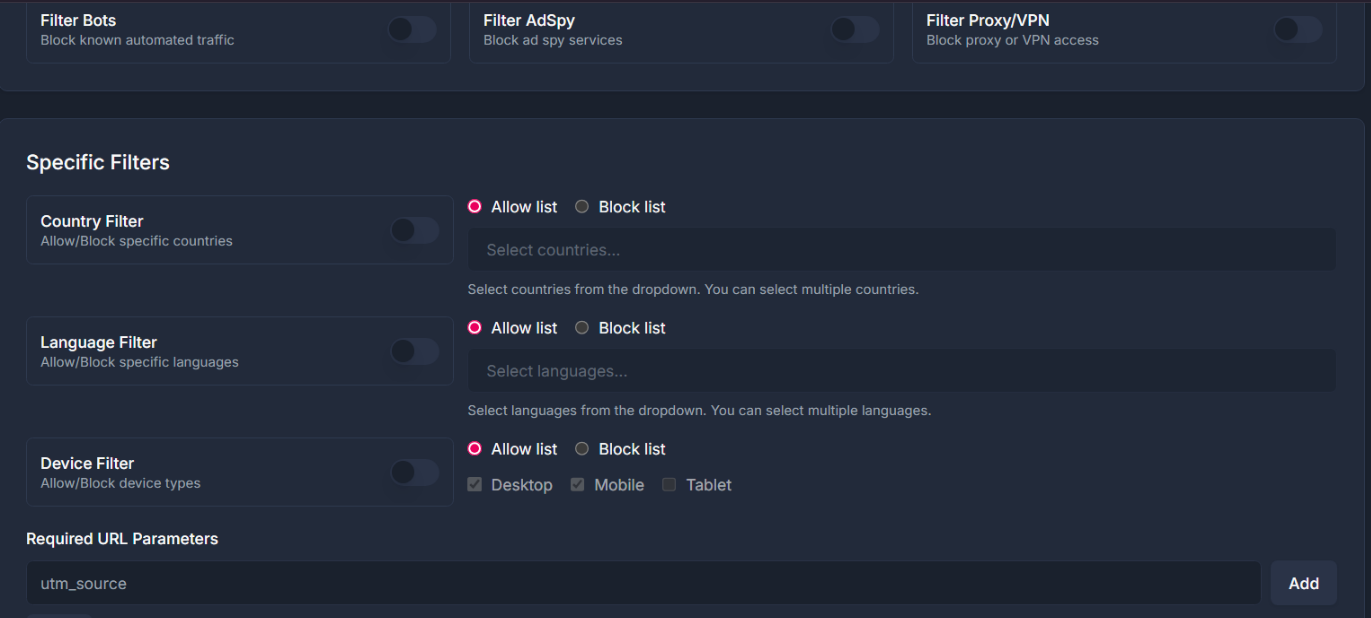 When you enter your parameter, don't forget to click ADD to finish.