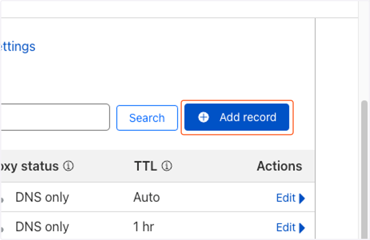 Click on Add Record.