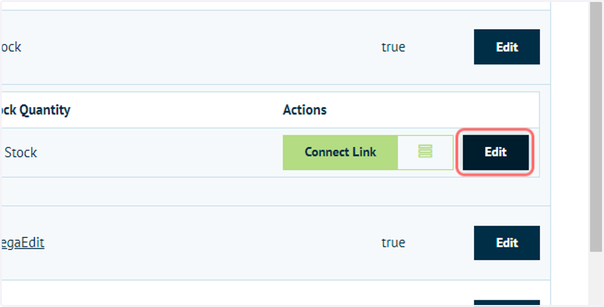 Click on Edit on the Product Variant information