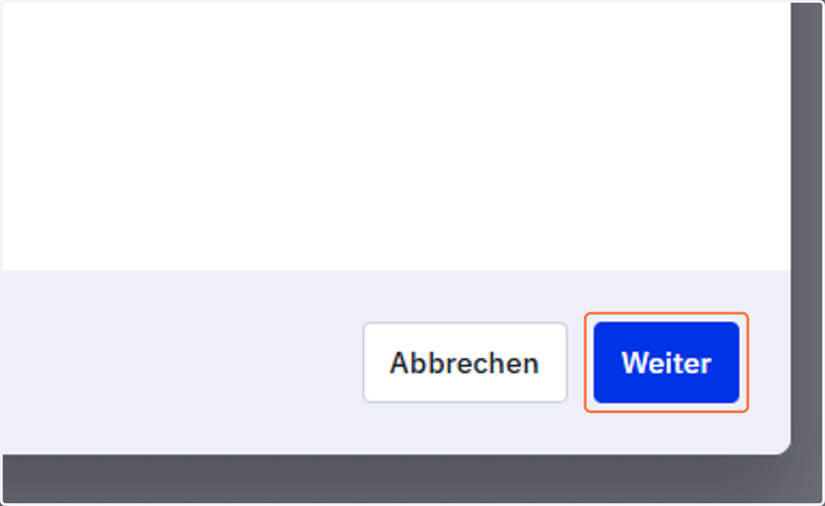 Klicke auf "Weiter"