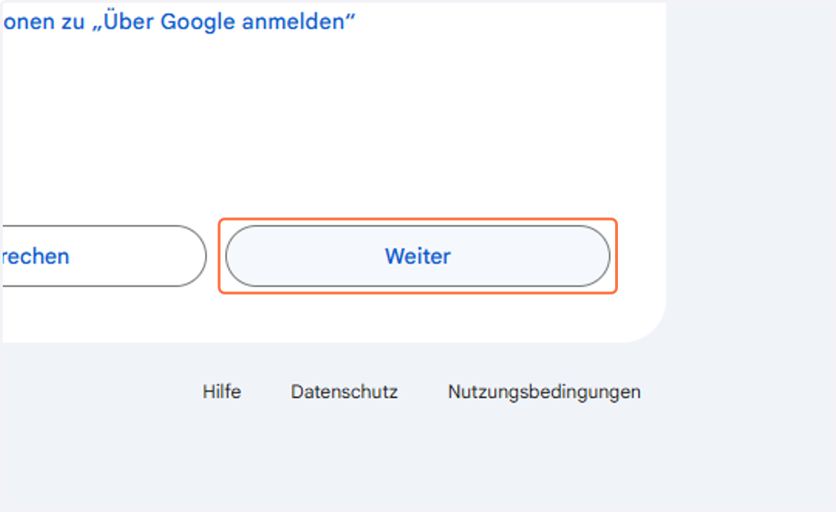 Klicke auf "Weiter"