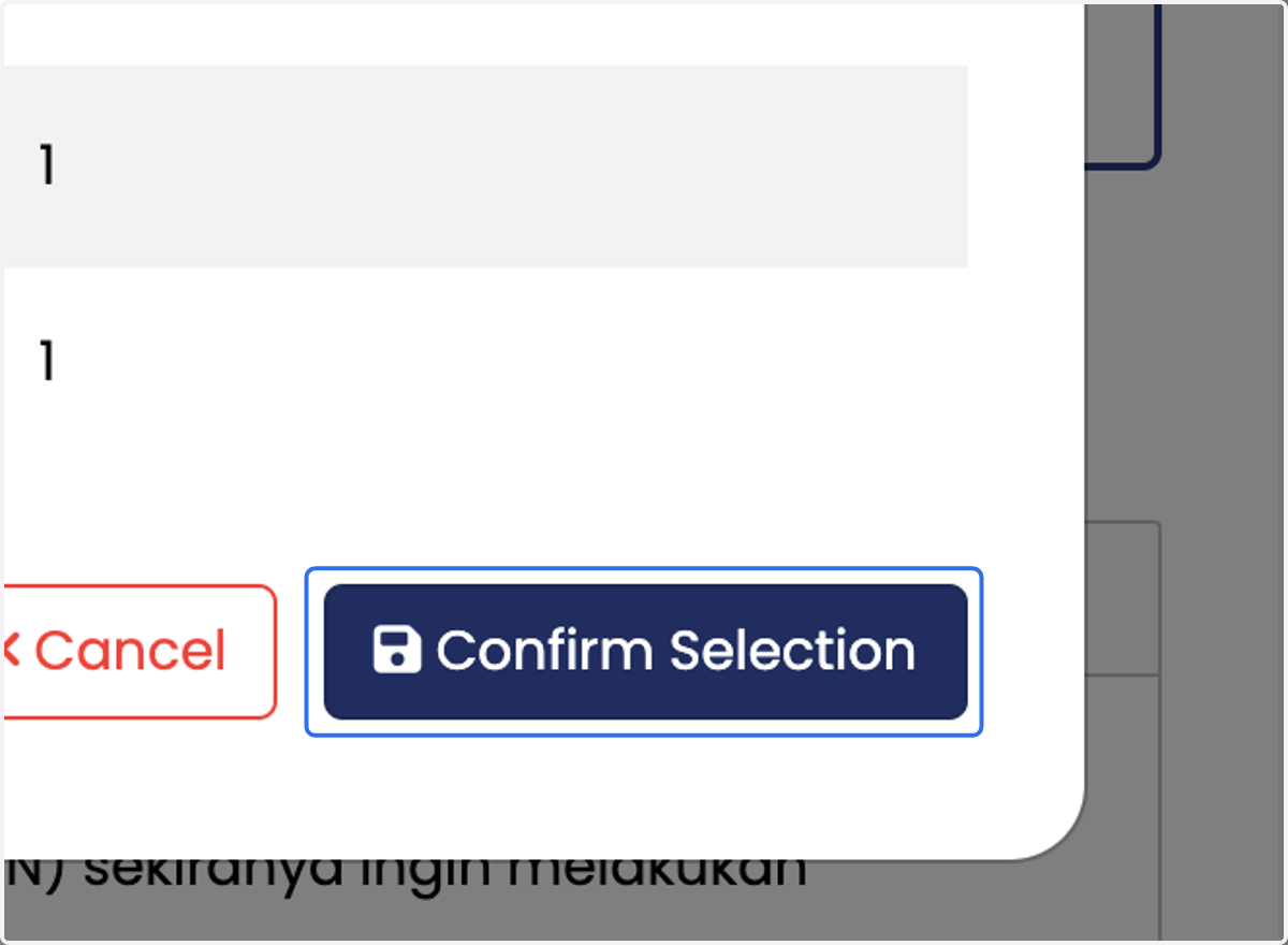 Klik Confirm Selection