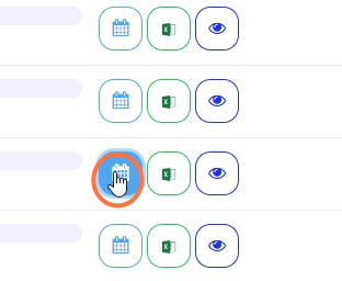 Untuk menjana kehadiran bulanan bagi kelas tertentu, klik ikon 'Calendar' seperti di bawah pada kelas tersebut.