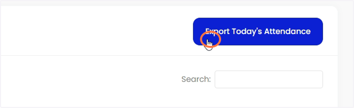 Senarai kehadiran pelajar dipaparkan. Untuk mengeksport kehadiran semasa, klik 'Export Today's Attendance'. Simpan fail ke dalam peranti anda.