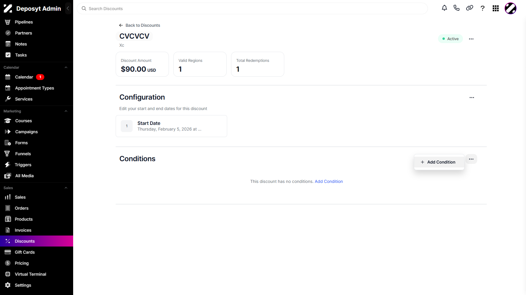 Step 7: Or click the + Add Condition option from the three-dot menu.