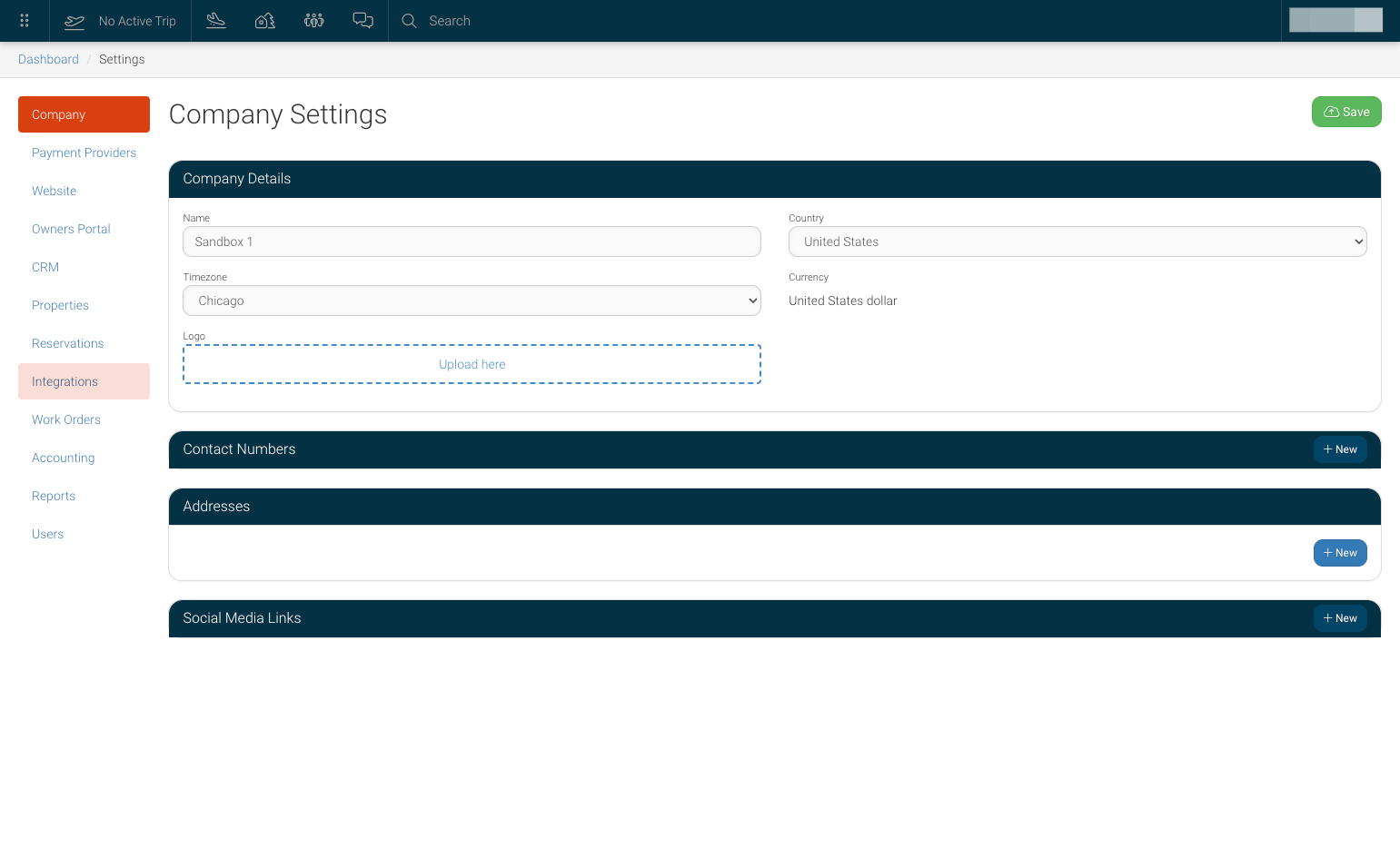 Click on Integrations