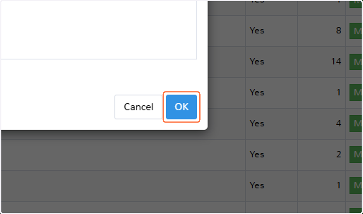 Click on OK