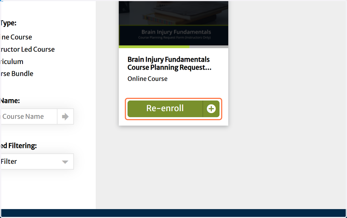 Click on Re-enroll