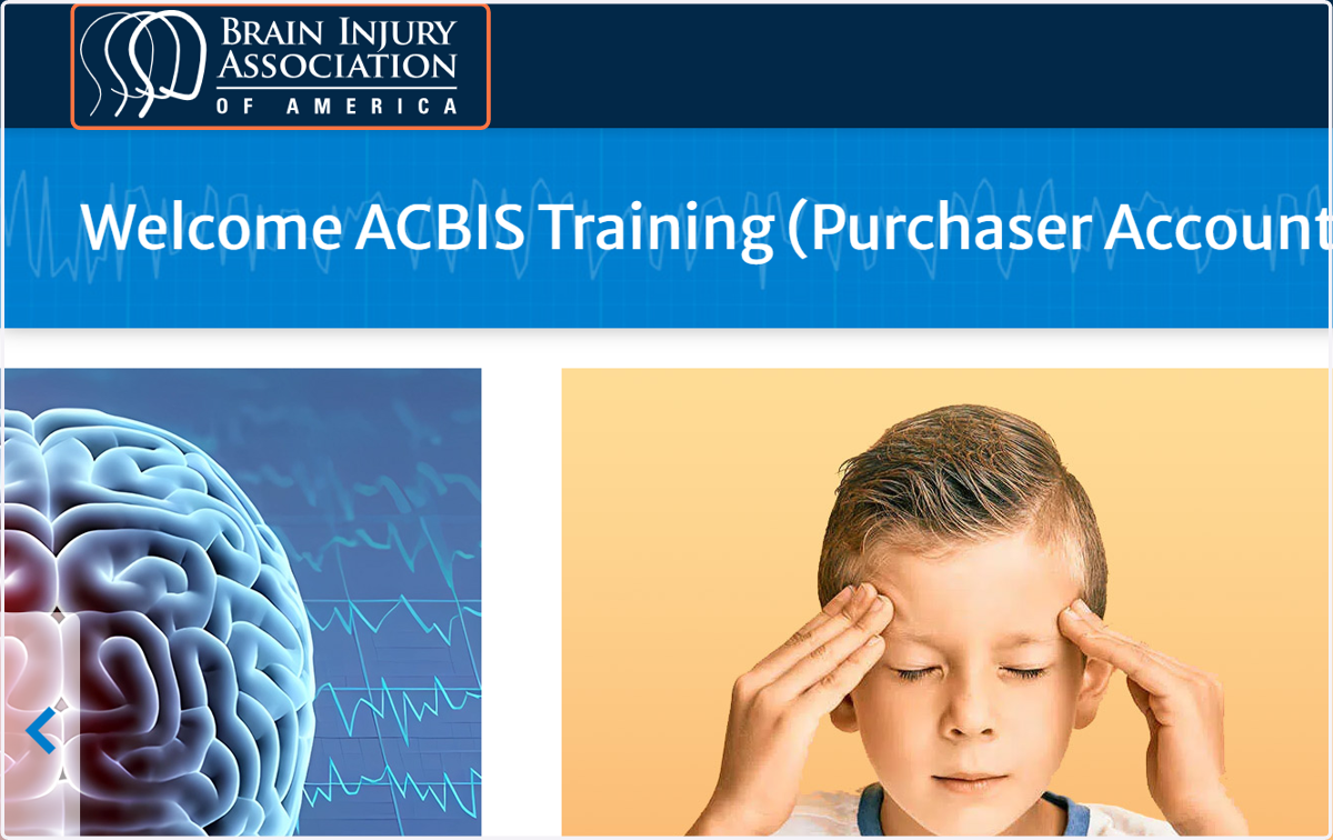 Click on BIAA: Brain Injury Association of America Dashboard - To return to the user dashboard homepage.