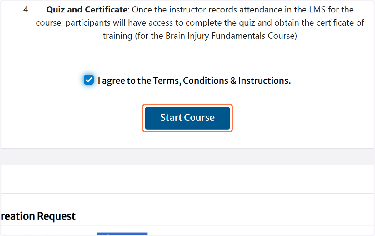 Click on Start Course
