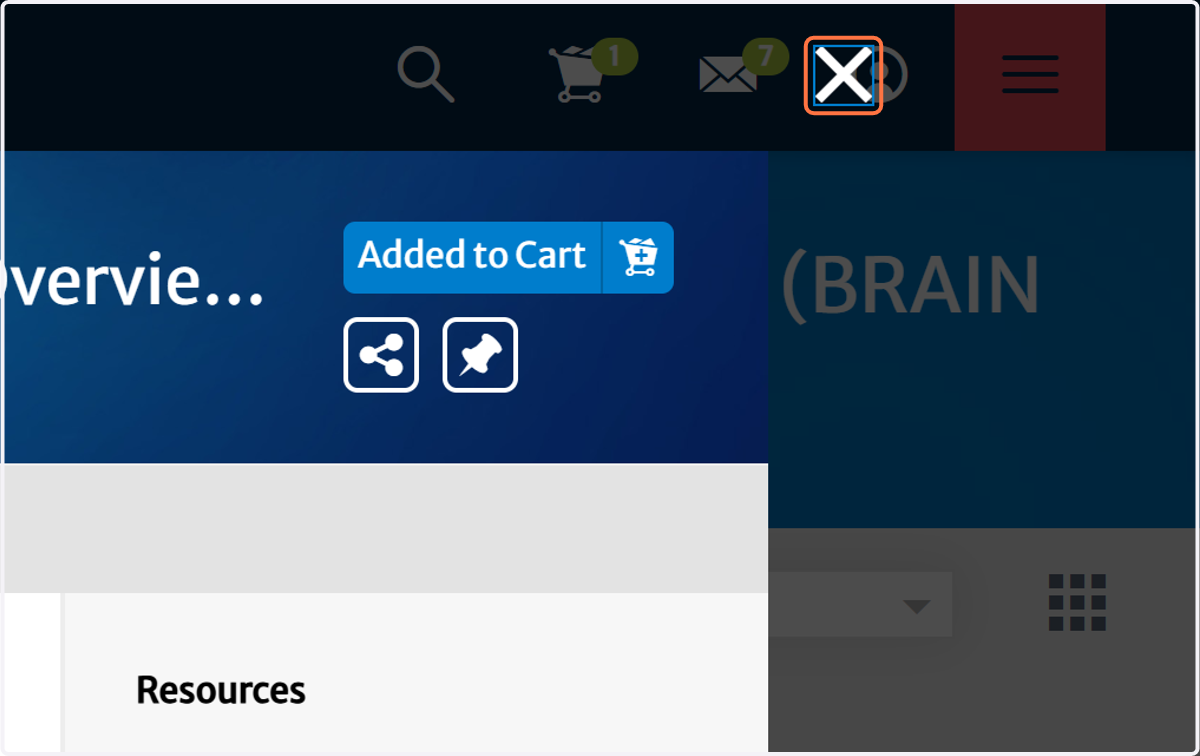 Click on Close Curriculum