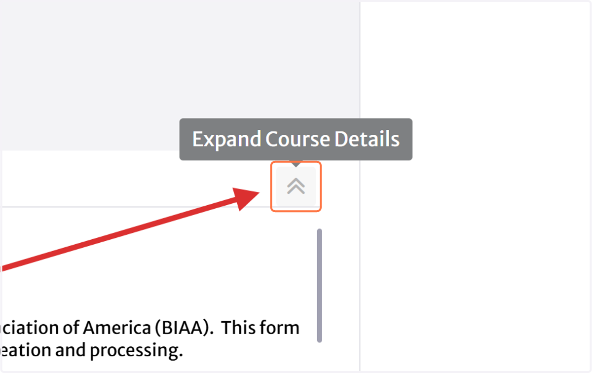 Click on Expand Course Details
