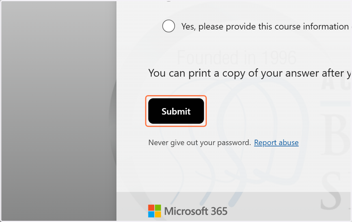 Click on Submit