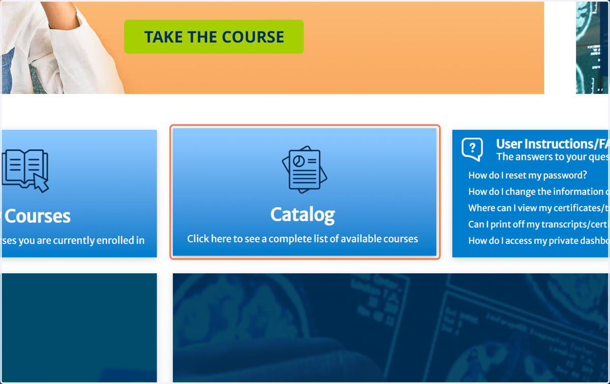 Click on Catalog…