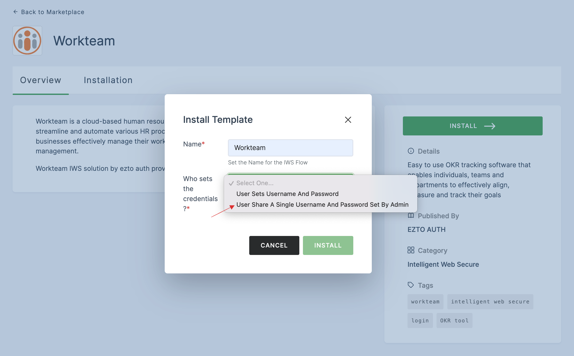 User Share A Single Username And Password Set By Admin