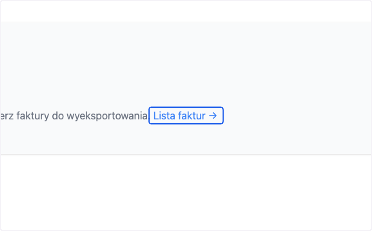 dalej przejdź do > Lista faktur →
