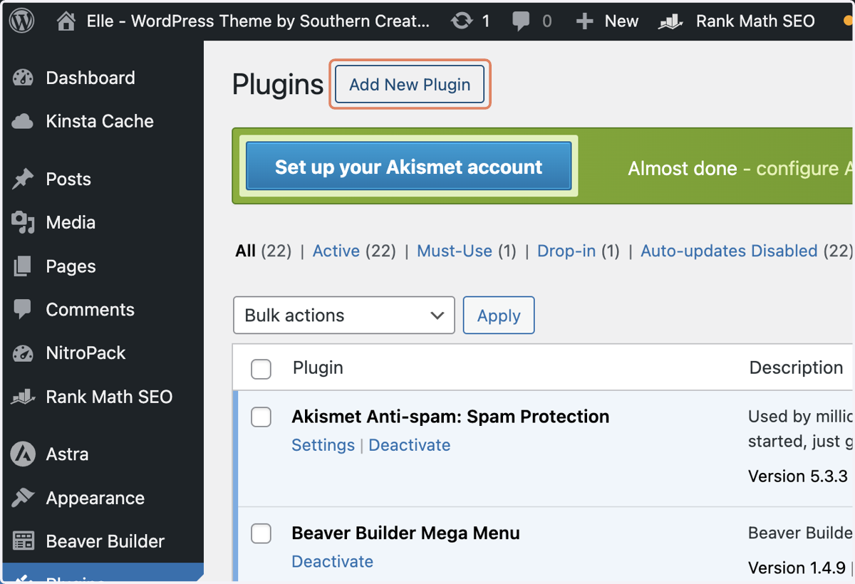 Click on Add New Plugin