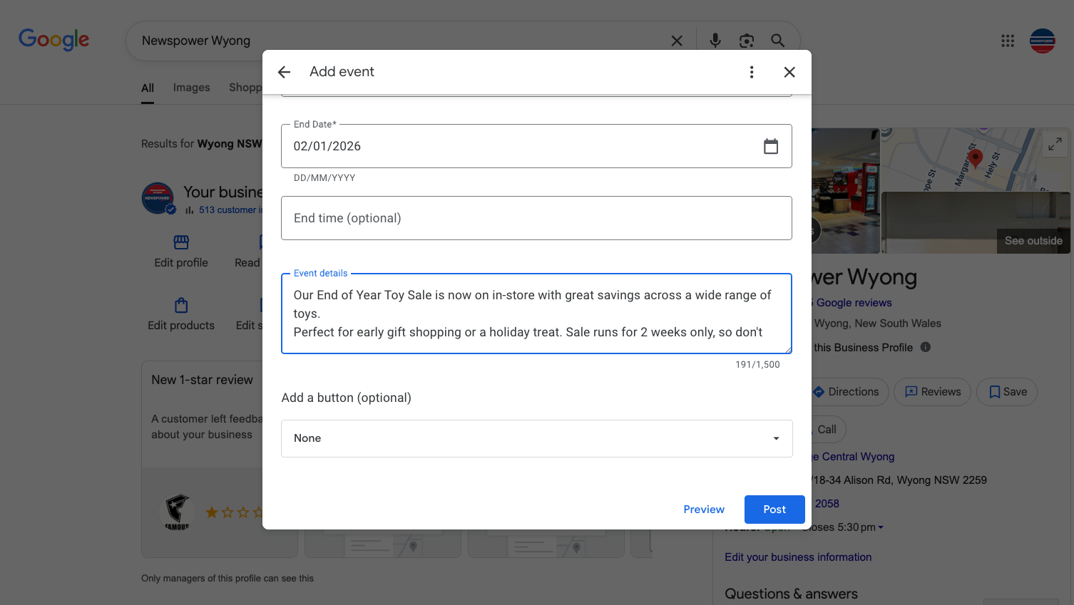 Optional - Add a button