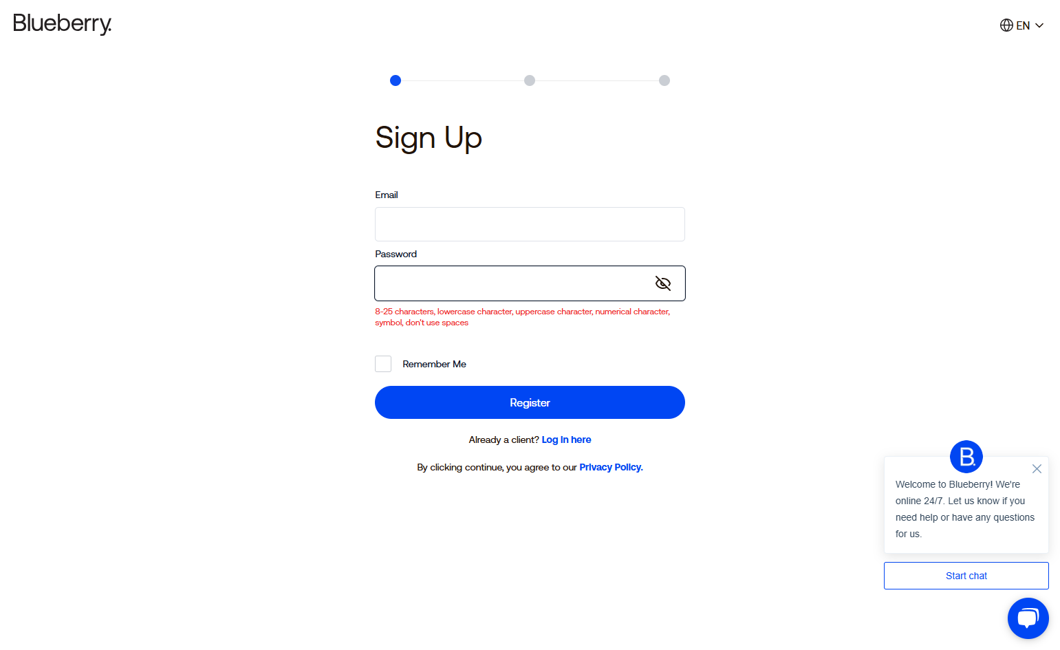 Choose your preferred password