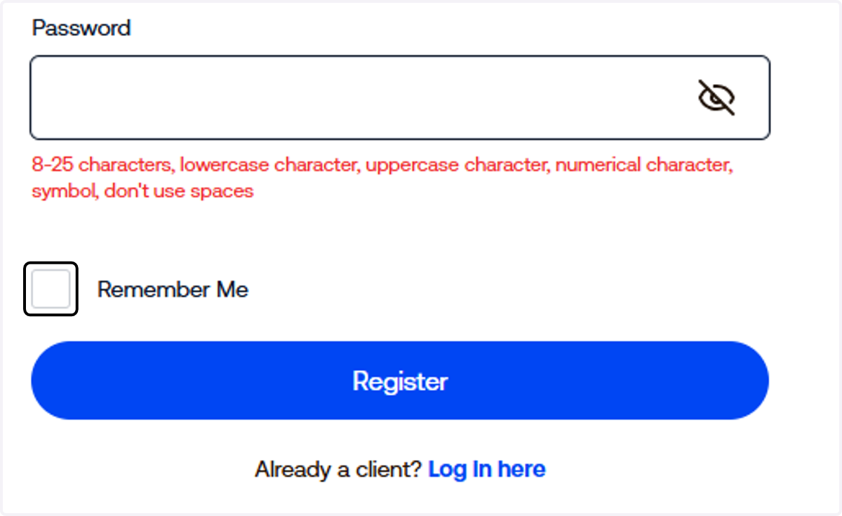 Choose your preferred password