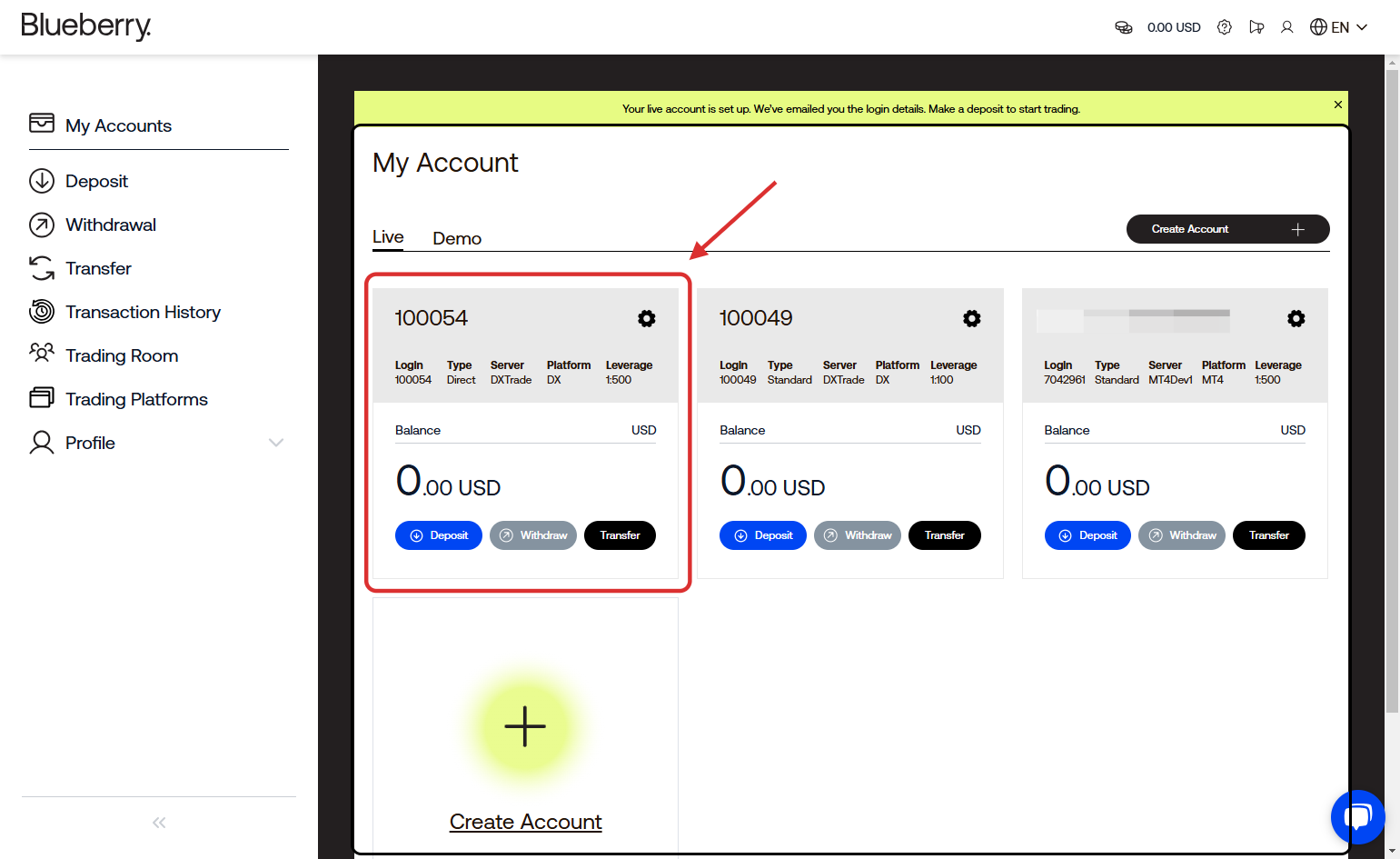 That's it! You have created your DX Trade account.