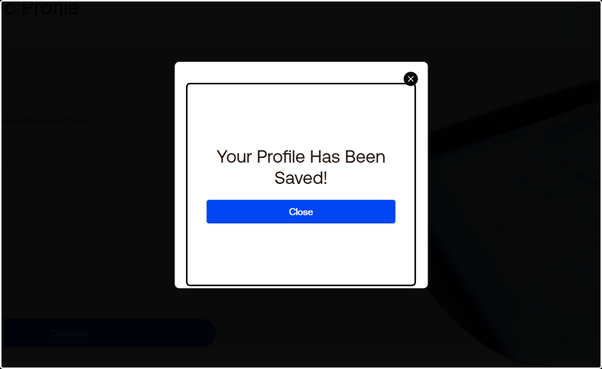 Click on Close…