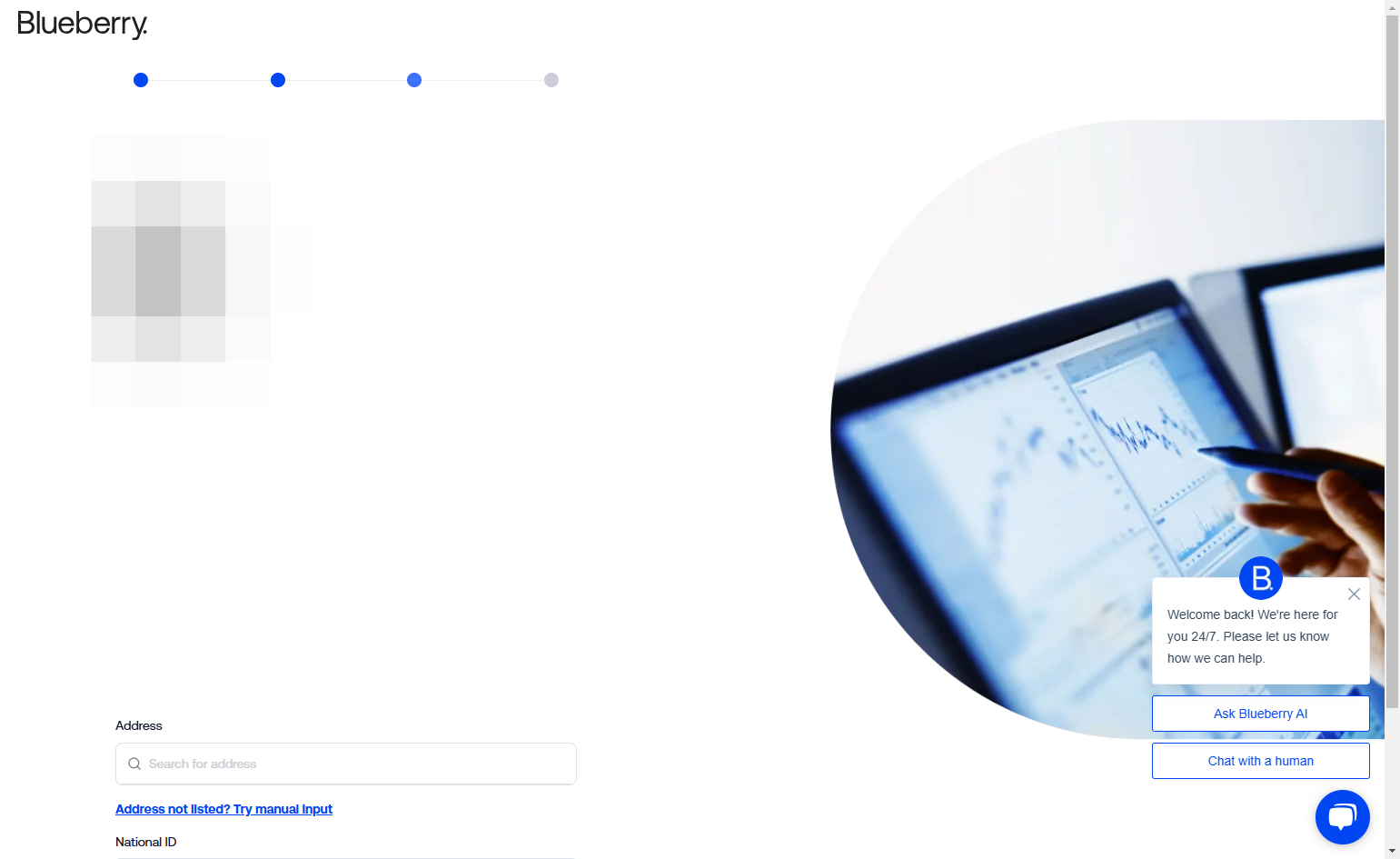 Search or manually type your address