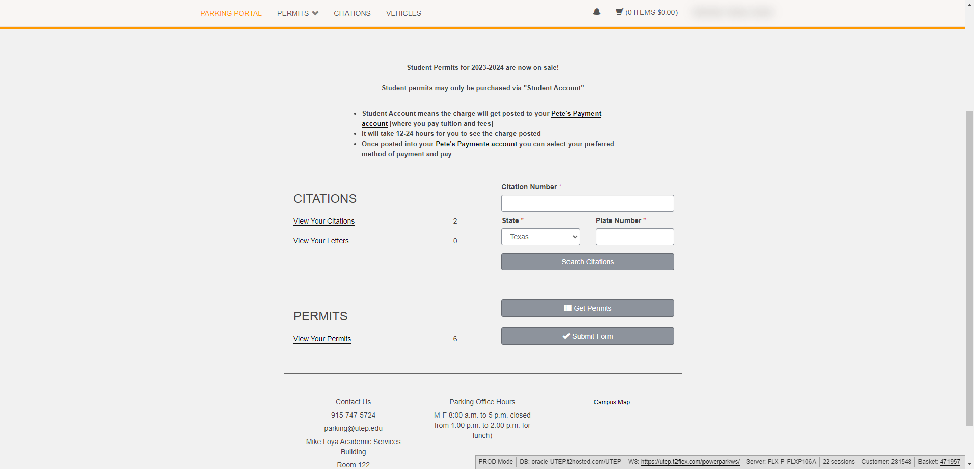 Click on View Your Permits