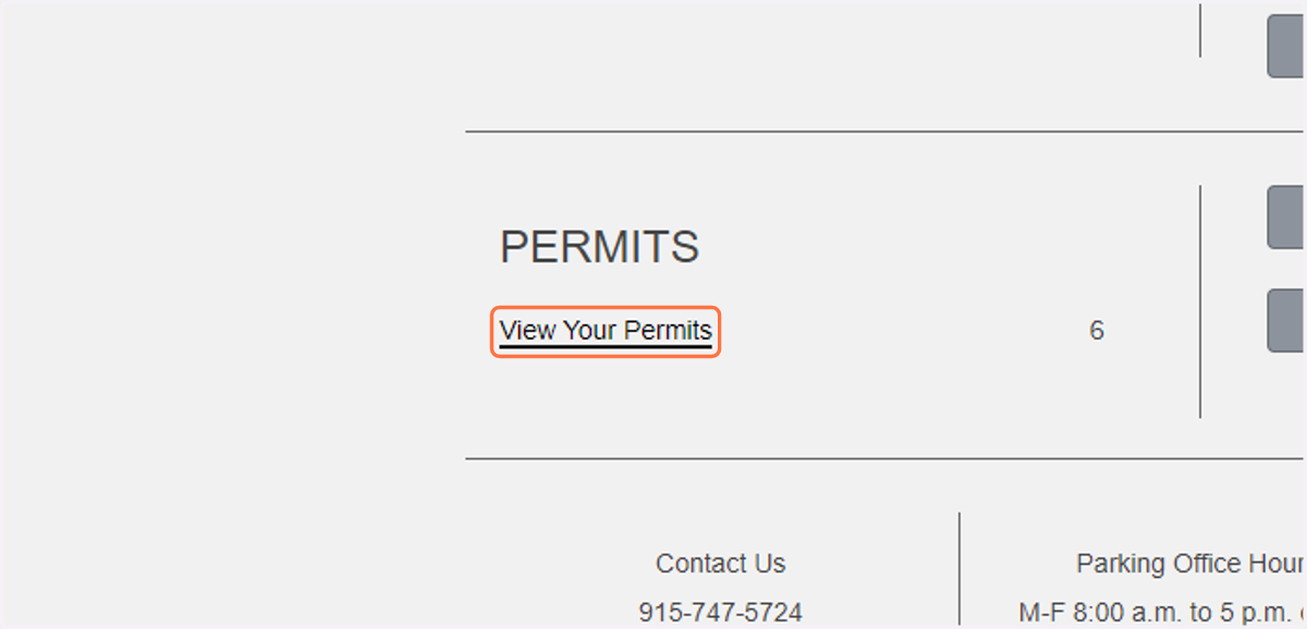 Click on View Your Permits