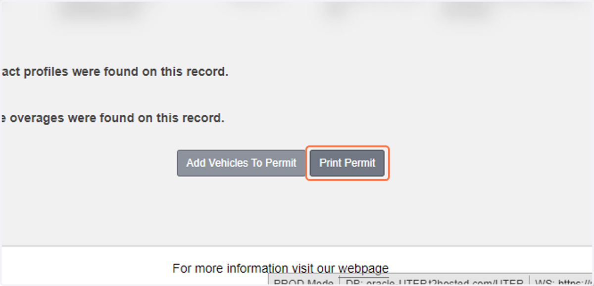 Scroll all the way to the bottom of the permit page and click Print Permit